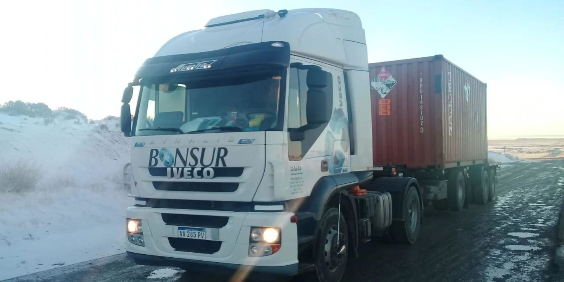 Camión de Bonsur en zona fría